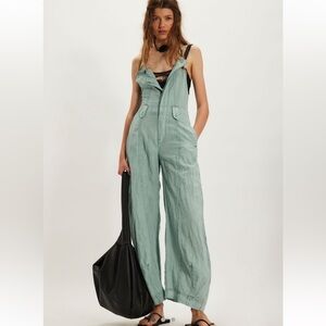 FREE PEOPLE SYLVIA Sylvia Barrel One Piece NEW S STERLING BLUE